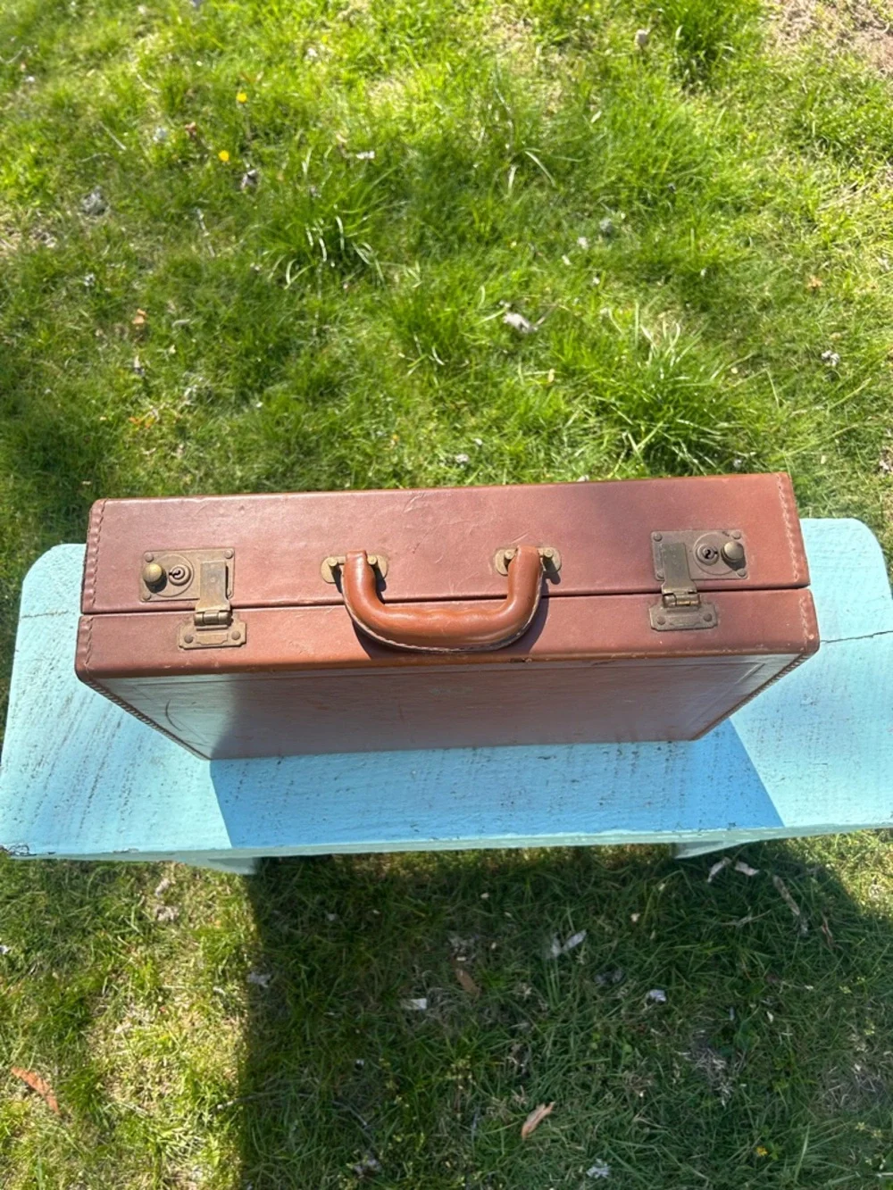 Vintage 1960's Lions Club International Leather Briefcase